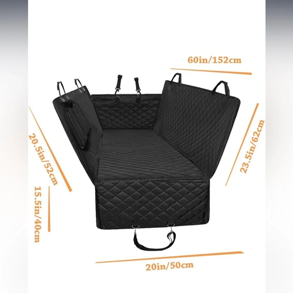Black Quilted Dog Car Seat Cover
